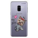 Capa para Galaxy A8 2018- I Love My York " Nome do Seu Animal "