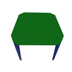 Capa para Mesa Plástica em Napa Impermeável 70 Cm X 70 Cm Cor Verde Kit com 5 Unidades