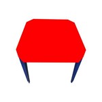 Capa para Mesa Plástica em Napa Impermeável 70 Cm X 70 Cm Cor Vermelha Kit com 5 Unidades