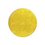 Capa para Sousplat em Tecido Jacquard Amarelo Ouro Medalhão Tradicional