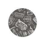 Capa para Sousplat em Tecido Jacquard Estampado Vintage Cinza