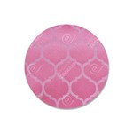 Capa para Sousplat em Tecido Jacquard Rosa Pink Chiclete Geométrico Tradicional