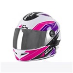 Capacete 4 Racing (viseira Cristal + Viseira Cromada) Pink/l