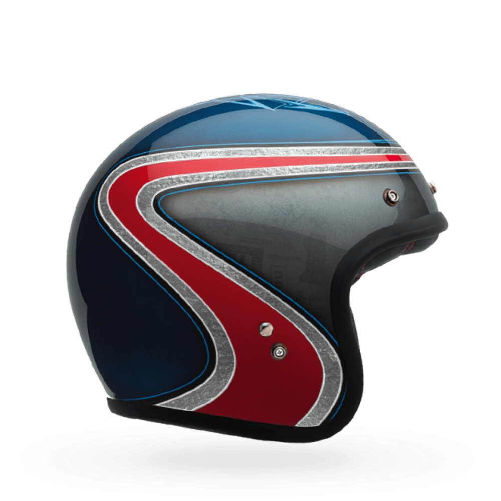 Capacete Bell Custom 500 Airtrix Heritage Blue Red - 56