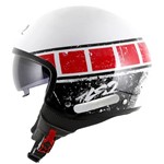 Capacete Ls2 Of561 Wave Rook White/Red 57/58 - M