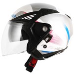 Capacete Ls2 Of586 Bishop Tyrell White/Violet