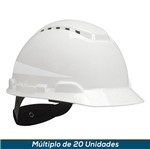 Capacete 3M H-700 Refletivo/Ventilado Branco Ajst Fácil