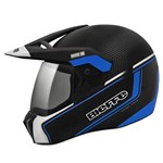 Capacete Moto Bieffe 3 Sport Stato Preto Fosco Azul
