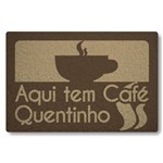 Capacho Global Sinos Aqui Tem Cafe Quentinho - Marrom