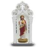 Capela com Imagem Sagrado Coração de Jesus (21cm) Inquebráve
