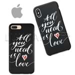 Capinha - All You Need Is Love - Black - Apple IPhone 4 / 4s
