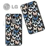 Capinha - Borboletas Blue - Black - LG LG G7 ThinQ