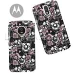 Capinha - Caveiras e Flores - Black - Motorola Moto C Plus