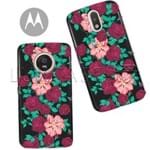 Capinha - Floral - Black - Motorola Moto C Plus