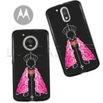 Capinha - Nossa Senhora Manto Rosa - Black - Motorola Moto C Plus