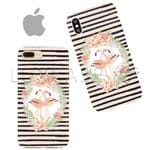 Capinha - Sweet Flamingos - Black - Apple IPhone 4 / 4s