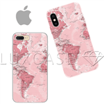 Capinha - Viagens Mapa Rosa - Apple IPhone 4 / 4s