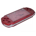 Carcaça Completa P/ Sony Psp Slim 3000 Cor Vermelha