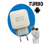 Carregador Celular Ultra Rápido Turbo 3.0 18w Clicktech Bco
