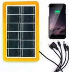 Carregador de Bateria Portatil Power Bank Solar Resistente a Agua P/ Carregar Tablet, Ipad, Celular Iphone Samsung e Outros GT634
