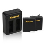 Carregador Duplo + 2 Baterias para Câmeras GoPro Hero 5 6 7 Black