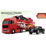 Carreta Diamond Truck C/ 4 Pickups - Roma - Vermelho