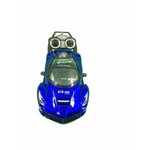 Carrinho Carro de Controle Remoto Azul Cromado Ferrari 7 Funções Esportivo