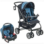 Carrinho de Bebê AT6 K com Cadeira Touring SE Preto com Azul - Burigotto