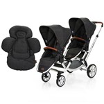 Carrinho de Bebê para Gêmeos ABC Design Zoom + Confort Seat Liner Piano