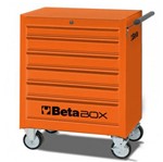 Carrinho de Ferramentas Fechado com 6 Gavetas Beta Box - Laranja -C04/O-BOX - BETA