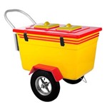 Carrinho de Picolé Thermototal T500 130 Litros Amarelo e Vermelho