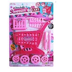 Carrinho de Supermercado Infantil Rosa Luxo Shopping