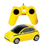 Carro com Controle Remoto Fiat 500 - Escala 1:24, Amarelo - CKS