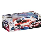 Carro de Controle Policia Branco e Vermelho 6089 - Art Brink