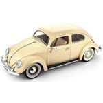 Carro Miniatura - Volkswagen - Kafer Beetle - 1/18 - Bege - Burago