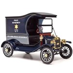 Carro Motor City Ford Cargo Van New York Police 1917 Escala 1/18 - Azul