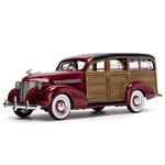 Carro Sun Star Chev.woody Surf.wagon 1939 Escala 1/18 - Vermelho