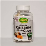 Cartamo + Coco 120 Cápsulas 1200mg - Óleo de Cartamo + Óleo de Coco - Unilife
