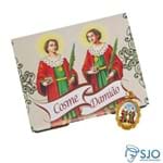 Cartão com Medalha de São Cosme e Damião | SJO Artigos Religiosos