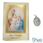 Cartão com Medalha Italiana da Sagrada Família | SJO Artigos Religiosos
