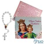 Cartão com Mini Terço de Nossa Senhora Auxiliadora | SJO Artigos Religiosos
