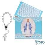 Cartão com Mini Terço de Nossa Senhora das Graças | SJO Artigos Religiosos