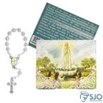 Cartão com Mini Terço de Nossa Senhora de Fátima | SJO Artigos Religiosos