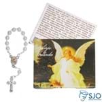 Cartão com Mini Terço do Anjo da Guarda | SJO Artigos Religiosos