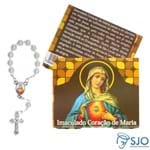Cartão com Mini Terço do Imaculado Coração de Maria | SJO Artigos Religiosos