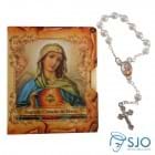 Cartão com Mini Terço - Sagrado Coração de Maria | SJO Artigos Religiosos