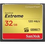 Cartão Compact Flash 32Gb SanDisk Extreme 120MB/s (800X) UDMA 7 Full HD