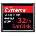 Cartão Compact Flash 32gb Sandisk Extreme 60mb/S 400x
