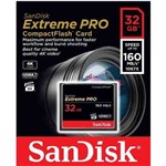 Cartão Compact Flash 32gb Sandisk Extreme Pro 160mb/s Udma