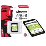 Cartão de Memória 64GB Classe 10 Kingston SDS/64GB SDXC 80R/10W UHS-I U1 Canvas Select